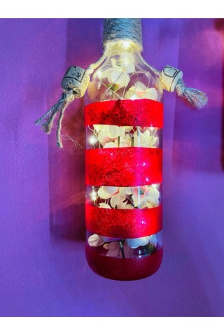 Led Işıklı Şık Tasarım Kırmızı 2li Set Kırmızı