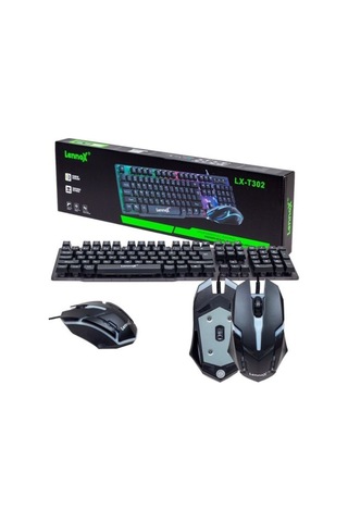Lennox Lx-t302 Oyuncu Klavye Mouse Set Rgb Işıklı