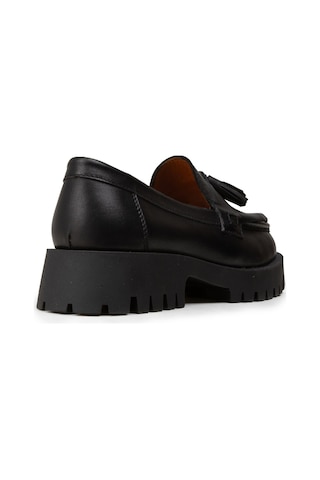 Deery Kadın Hakiki Süet Siyah Loafer Ayakkabı - 02033zsyhc02