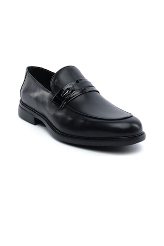 Greyder 64705 Siyah Hakiki Deri Erkek Loafer Klasik Ayakkabı