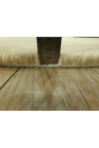 Raschel Carpet Dekoratif Kahverengi Peluş Yumuşak Yuvarlak Oval Halı, 150 X 150 Çok Renkli
