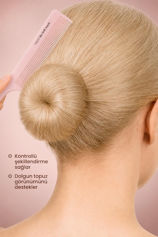 Vepa Sleek Bun Set, Profesyonel Topuz Fırçası, Krepe Tarak Diğer