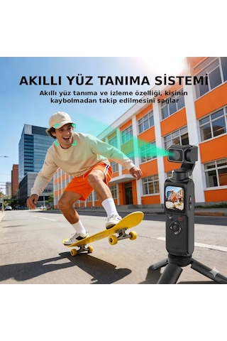 Qstar 4k 30fps Video 75mp Fotoğraf El Tipi Vlog Kamera 330 Stabilizasyonlu Selfie Lensli Kamera