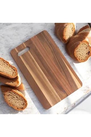 Akasya Kesme Tahtası Antibakteriel Yıkanabilir Doğrama Tahtası Dikdörtgen 28x18cm Antibakteriyel Ve Yıkanabilir Genel