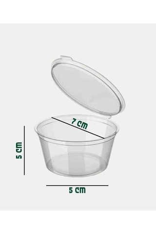 25 Adet 120 Cc Kapaklı,sızdırmaz,tekrar Kullanılabilen Sos Kabı,et Suyu Kabı,saklama Kabı Şeffaf
