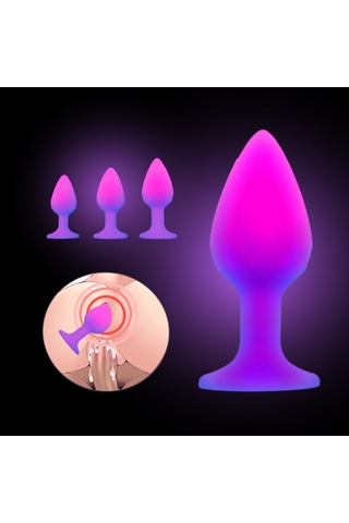 X-sense Parlak Pembe Jel Dokulu 3 Farklı Ölçüde Anal Plug Set