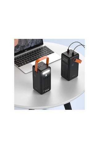 Acl 80000 Mah Powerbank Göstergeli Powerbank Solar Fenerli Güneş Enerjili 80000 Powerbank