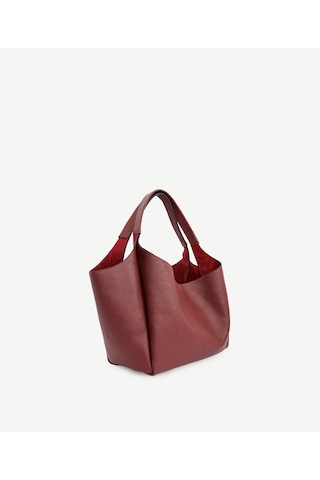 Yargıcı Alcantara Astarlı Deri Omuz Çantası 25kkcn3079x 016 Bordo