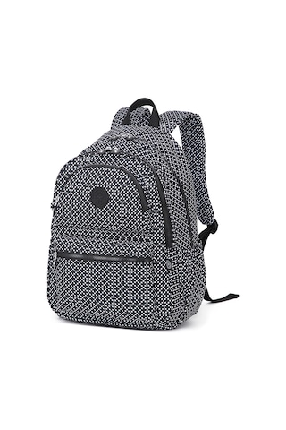Büyük Boy Laptop Bölmeli Su Geçirmez Krınkıl Kumaş Çanta Siyah/beyaz Çok Renkli