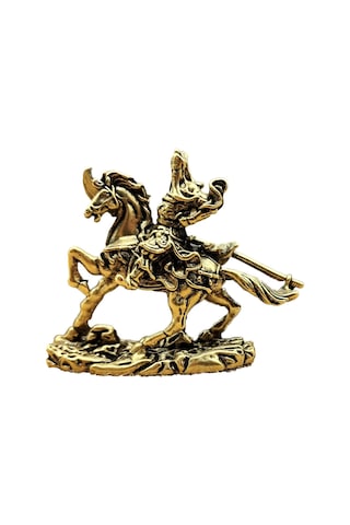 Suntek Mini Guan Gong Zanaat Araba Hediye Meditasyon Bahçe Ofis Pirinç Heykeli