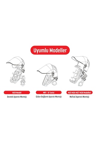 Nukrotech Zym-2 Motosiklet Telefon Tutucular İçin Güneşlik Siyah