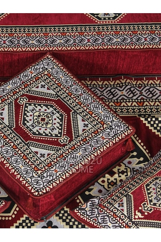 Şark Köşesi Takımı 20 Cm Minder Kalınlığı Bordo Yahyalı Modeli 19 Parça Bordo