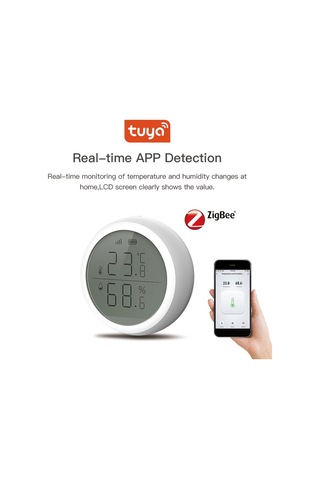 Geeroyoo Tuya Akıllı Zigbee Sıcaklık Ve Nem Sensörü Zeka Sahnesi Gerçek Zamanlı Algılama Termometresi