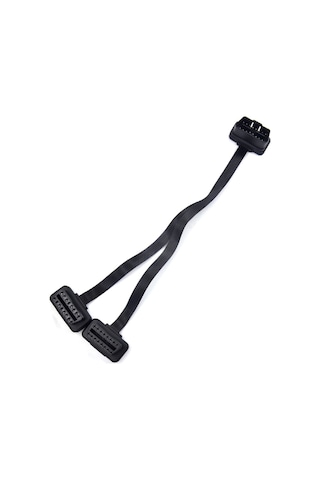 Summer Love 16 Pin Obd 2 Uzatıcı Elm327 Erkekten Çift Dişi Y Ayırıcı Dirsek Obdıı Uzatma Konnektör Kablosu 0,3 M