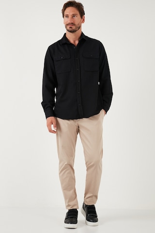 Buratti Pamuklu Çift Cepli Regular Fit Erkek Gömlek Cf25W128858 Siyah