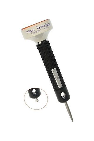 Land Of Myth LOM1303 Seramik+İyonik Termal Fön Saç Fırçası Siyah Turuncu 45 MM