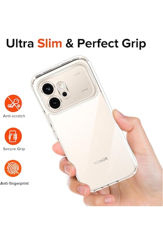 Honor 600 Kılıf Kamera Çıkıntılı Korumalı Yumuşak Şeffaf Renksiz Silikon Kapak