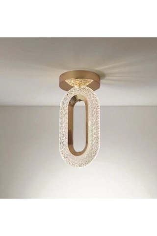 Serra Plafonyer Avize 3 Renk Led Isıklı Modern Avize Gold