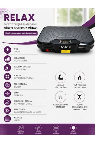 Basic Vibration Plate - Titreşimli Egzersiz Ve Spor Cihazı Siyah