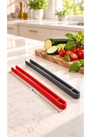 Silikon Mutfak Servis Ve Kızartma Maşası - 29 Cm Büyük Boy 2-adet