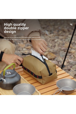 Mufunye Dışarıda Kullanım İçin Çok Amaçlı Kağıt Çekme Çantası - Taşınabilir Edc Aletleri, İlk Yardım Malzemeleri Ve Tuvalet Kağıdı Saklama Kutusu Su Boya Kamufla Haki