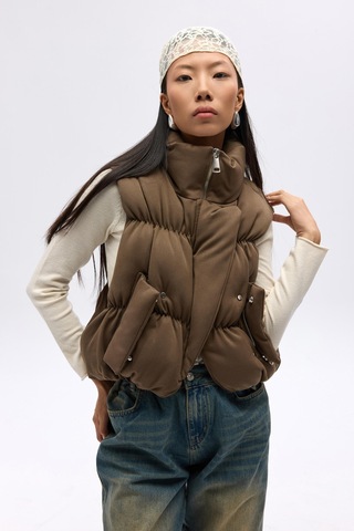 Mai Collection Mai Studios Co. Laila Şişme Haki Yelek Haki
