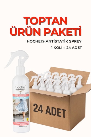 Toptancı Paketi Hochei Antistatik Sprey - Tekstil Ürünleri İçin 250 Ml X 24 Adet 24'lü Set