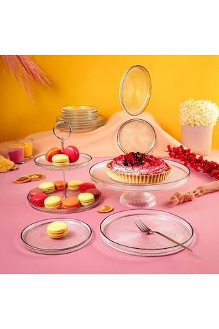 Fecra Loren 14 Parça Servis Ve Sunum Seti Siyah Fileli