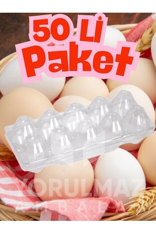 10 Lu Plastik Yumurta Viyolü Dayanıklı Ve Hijyenik Paketleme 50 Adet Siyah