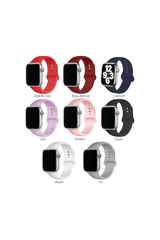 Microcase Apple Uyumlu Watch SE 2022 40 MM Silikon Kordon Kayış - KY46-2