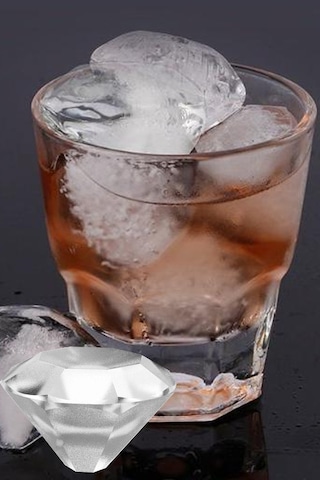 Thentech 4 Hazneli Kristal Elmas Şeklinde Buz Kalıbı Kokteyl Silikon Buz Kalıbı Elmas Şeklinde Buz Kalıbı Diğer