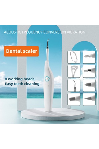 Vkemall "8 Başlıklı Led Işıklı Diş Temizleme Cihazı - 3 Titreşim Modu Ve Taşıma Kılıfı"
