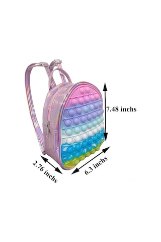 Singree Eğlenceli Pop Fidget Sırt Çantası - Çocuklar İçin Okul Çantası Ve Stres Oyuncağı Pembe
