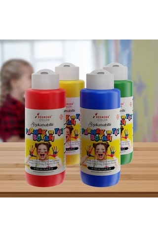 Ana Renkler Parmak Boyası 4&apos Lü Set 4x120ml Diğer
