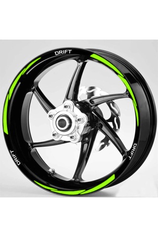 Yeni Özel Motosiklet Jant Şeridi Drift Uyumlu Beyaz-fıstık Yeşili Reflektifli Neon Sağ-sol/ön-arka