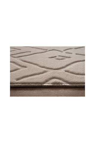 Plato Halı Opqo İskandinav Premium Yıkanabilir Polyester Kaymaz Taban Krem Halı