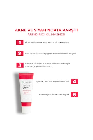 Sinoz Akne ve Siyah Nokta Karşıtı Arındırıcı Kil Maskesi 50 ML