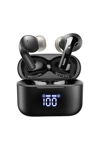 Tozo T20 Led Dijital Ekranlı Kablosuz Bluetooth Kulaklık Siyah