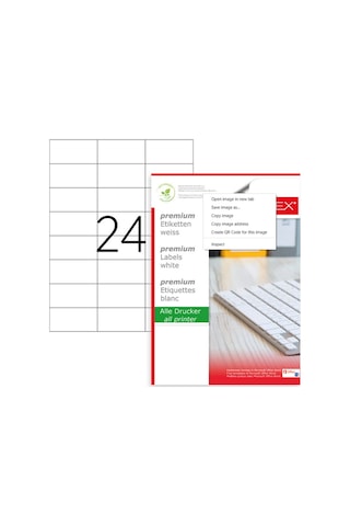 Tanex Tw-2024 Ebat 64 X 34 MM Lazer Etiket A4 Sayfada 24 Etiket