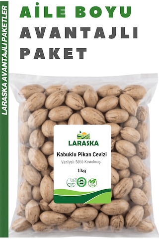 Kabuklu Pikan Cevizi 1kg Vanilyalı Sütlü Kavrulmuş Aile Boyu Avantajlı Paket 1 KG