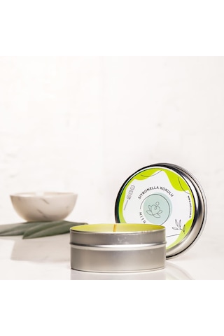 Mitr Citronella Aromalı Metal Mum Çok Renkli