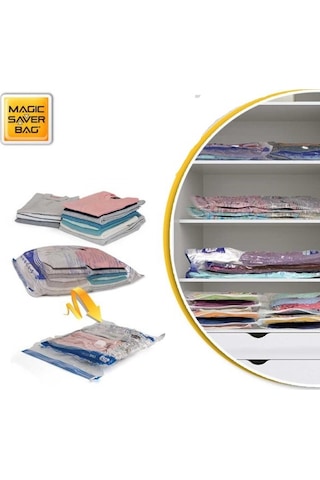 Magic Saver Bag Vakumlu Poşet Hurç 4'lü 50 x 70 CM L Şeffaf