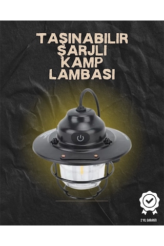 Kamp Ve Bahçe İçin Retro Led Fener - Sıcak Işık, Uzun Ömürlü Batarya Çok Renkli