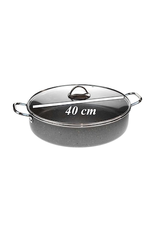 Mehtap Granit Kısa Tencere 40 Cm Karnıyarık Tencere Ekstra Derin