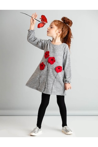 Denokids Mushi Poppy Elbise Çok Renkli