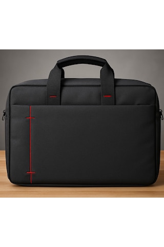 Laptop Çantası 15.6 İnç Su Geçirmez, Şık Ve Hafif Ofis & Günlük Kullanım İçin 8683255013913 Siyah - Kırmızı