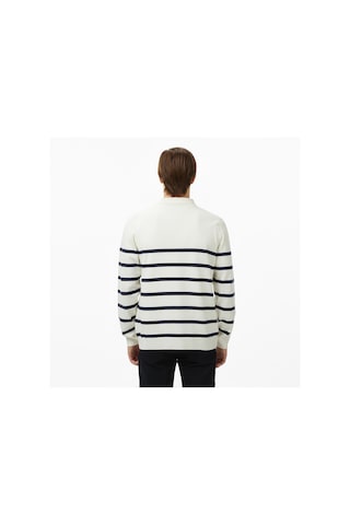 Nautica Erkek Krem Regular Fit Kazak Çizgili S57231t Krem