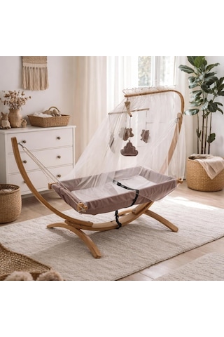 Ahşap Çerçeveli Çocuk Hamağı. Ergonomik 66 X 150 Cm, 3 5 Yaş Arası Çocuklar İçin, Yumuşak Sallanma Hissi, Çok Renkli