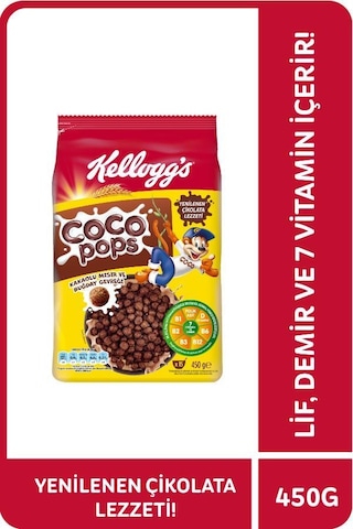 Kellogg's Coco Pops Çikolatalı Buğday ve Mısır Gevreği 450 G