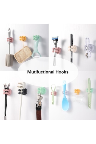 Yeşil Fonken 1 Adet Evrensel Silikon Kanca Mutfak Yaratıcıları Kendinden Yapışkanlı Diş Fırçası Tutucu Çok Amaçlı Su Geçirmez Depolama Tutucular